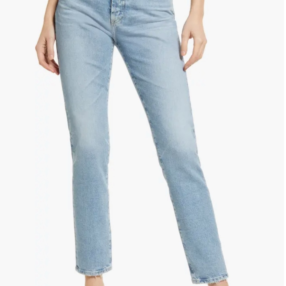 AG Adriano Goldschmied Light Blue Straight Leg Jeans